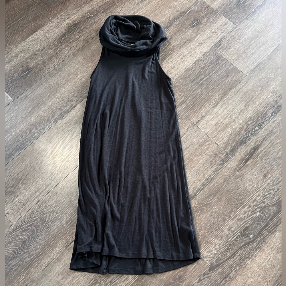 Mossimo Supply Co. Black Cowl Neck Midi Dress